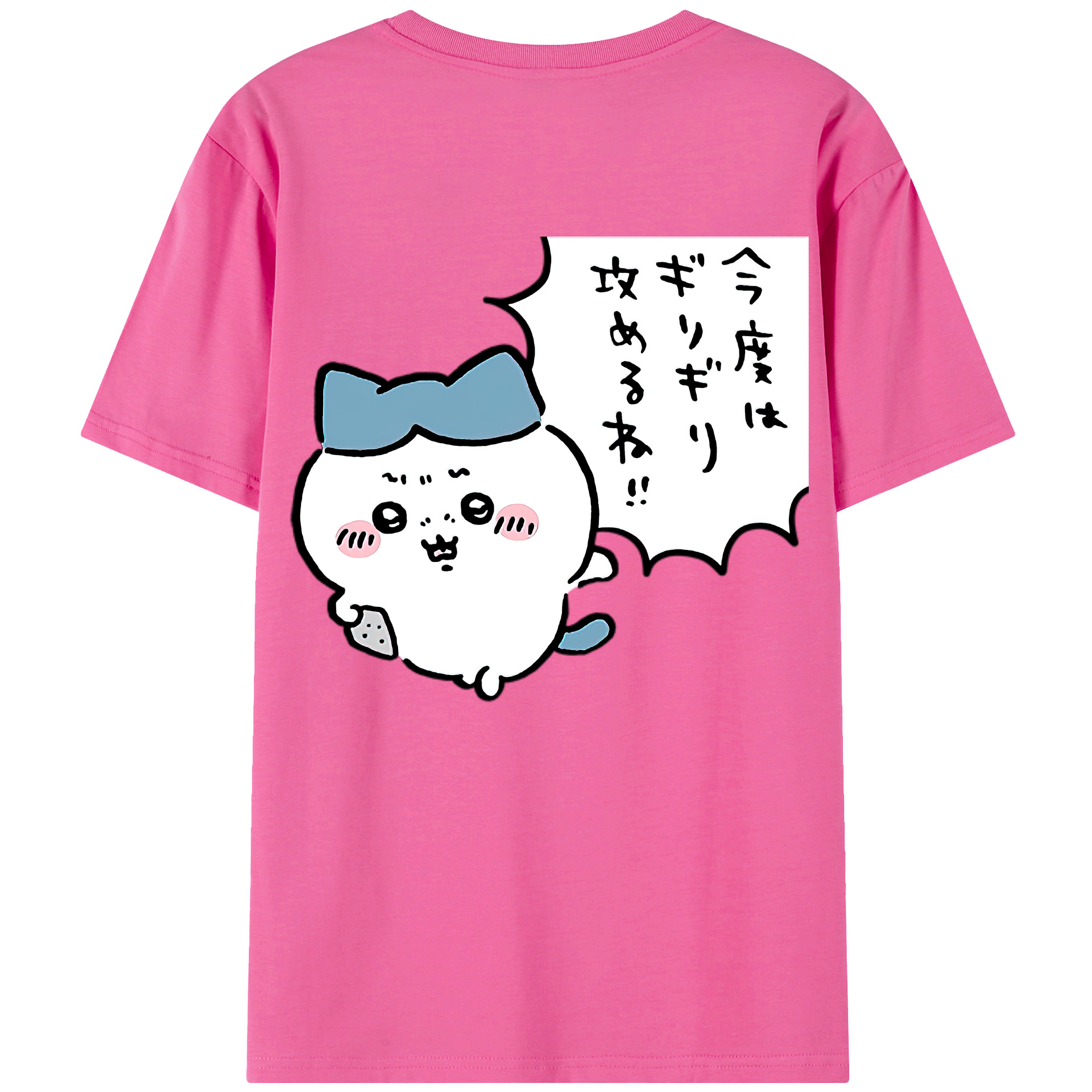 （画像用） ちいかわ ハチワレ Chii-kawa hachiware レディース半袖Tシャツ(バックプリント)